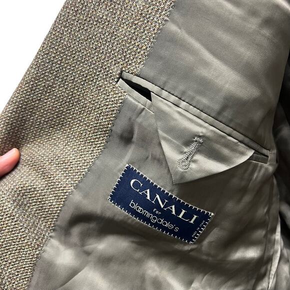 Canali Italian 100% Wool Blazer Jacket Men’s Size 56 - Picture 6 of 10